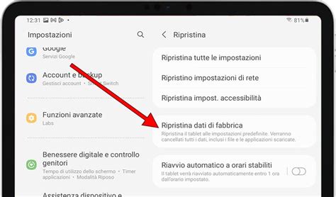 ripristino dati di fabbrica samsung.